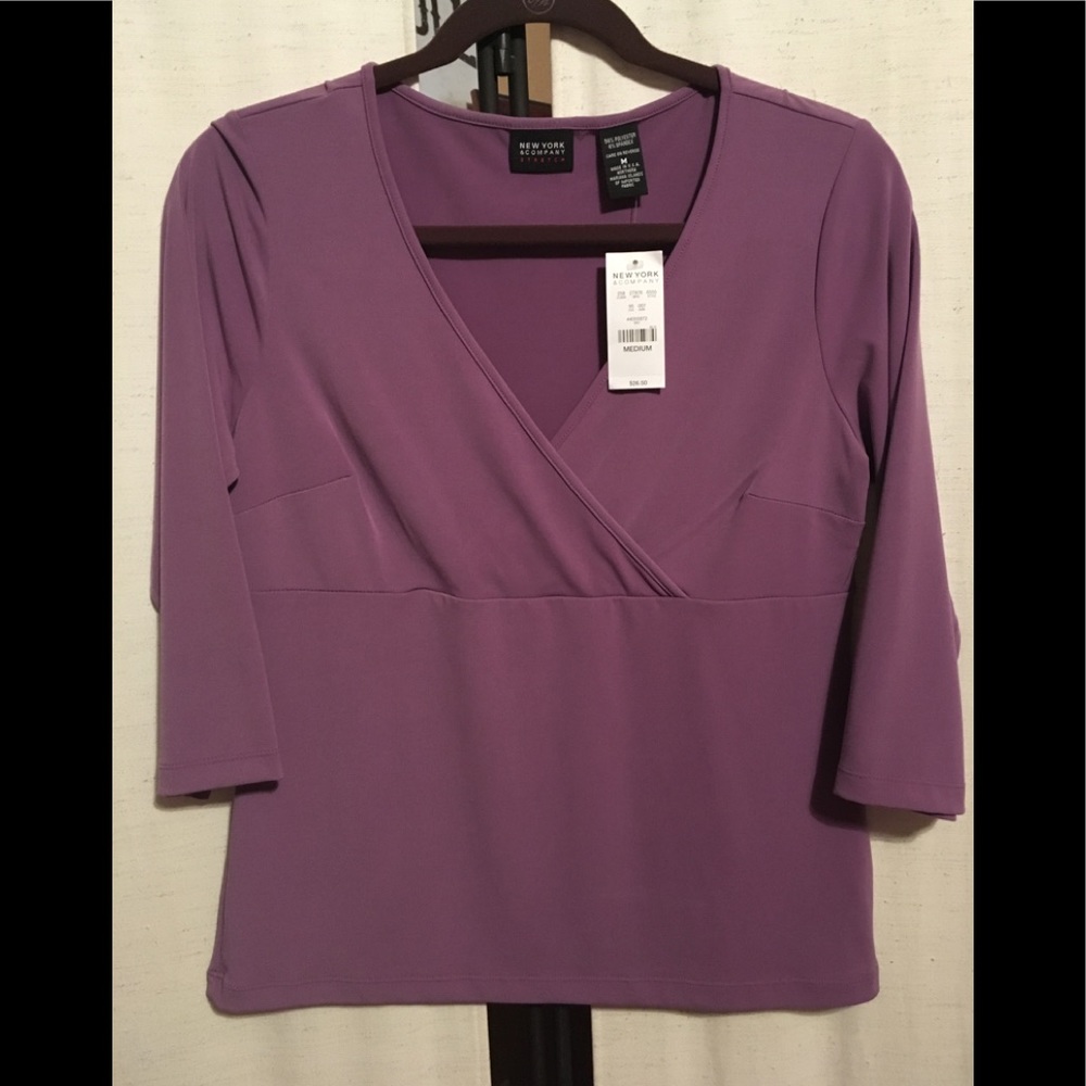 Empire waist pull on stretch top
